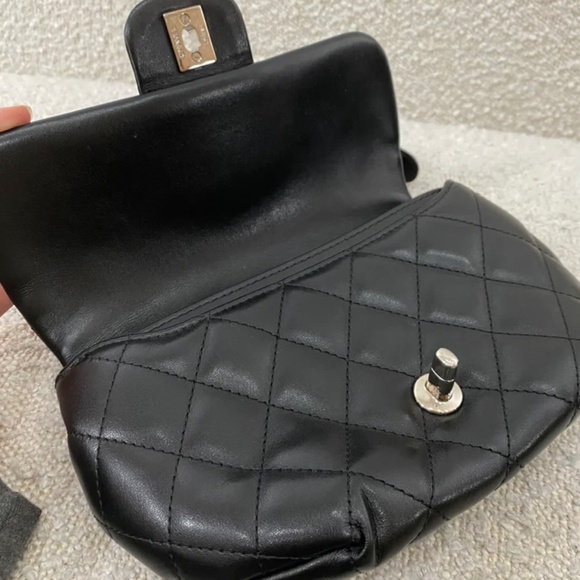 Authentic Pre-Owned Chanel CC Turnlock Flap Belt Bag Black Lambskin - Picture 11 of 15